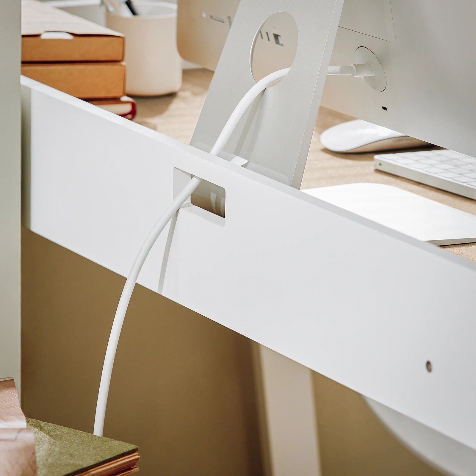 Computer office table White/nature