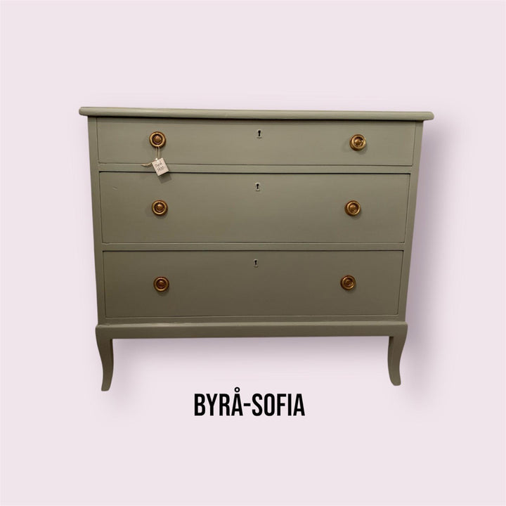 Byrå–Sofia – Vintage Green Chest of Drawers