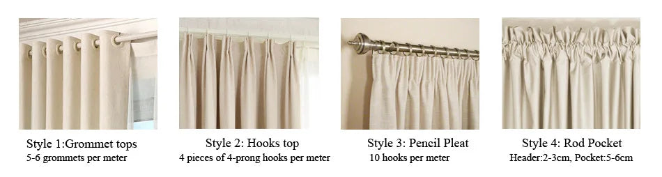 Modern Beige Velvet Curtains for Living Dining Room Bedroom