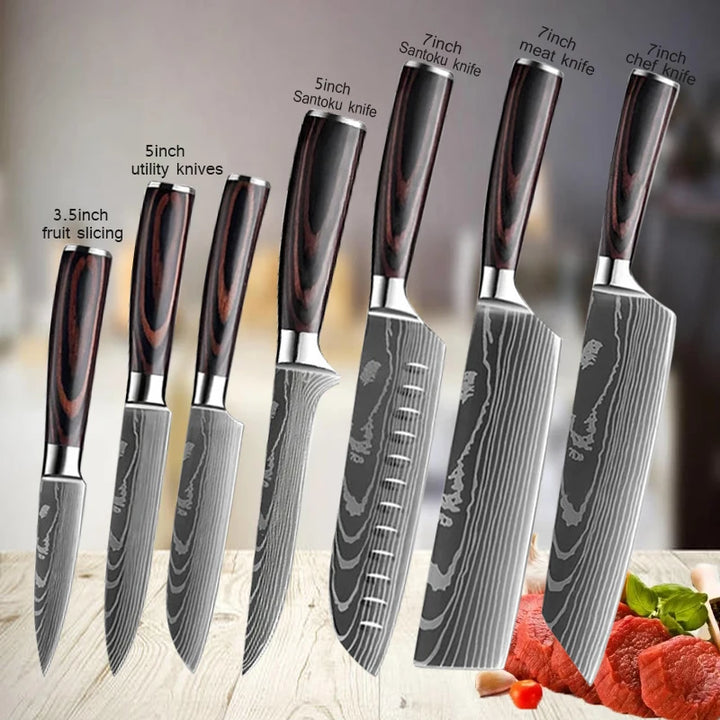Damascus Kitchen Knives