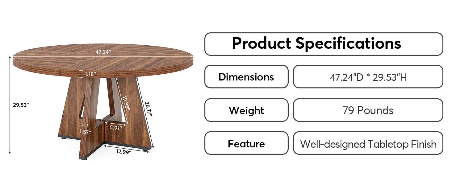 Round Dining Table for a Small  Kitchen Dinning and Dining Room