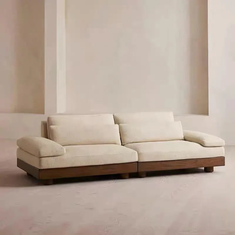 Simple modern small minimalist wood sofa