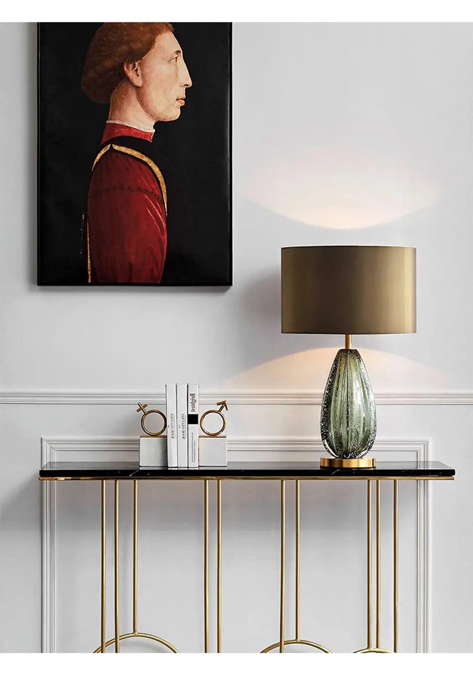 Living Room Oversized Glass Table Lamp