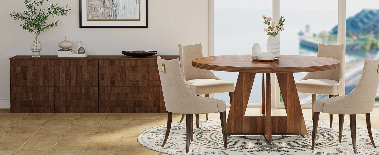 Round Dining Table for a Small  Kitchen Dinning and Dining Room