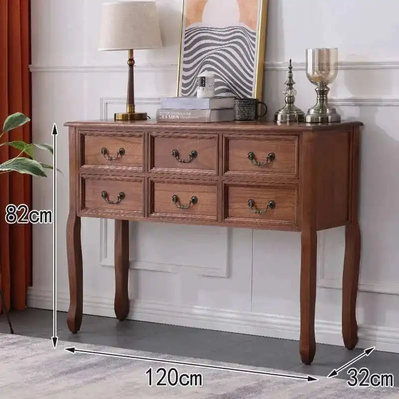 Retro Solid Wood Console Table