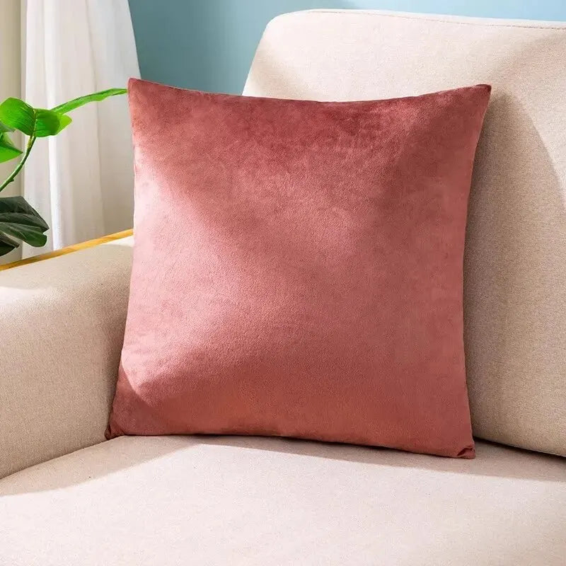 Velvet Burnt Throw Pillow
