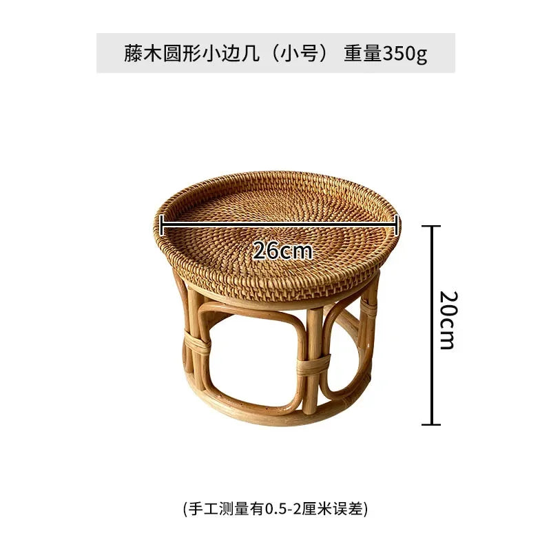 Creative Handmade Rattan Weaving Retro  Tea Table