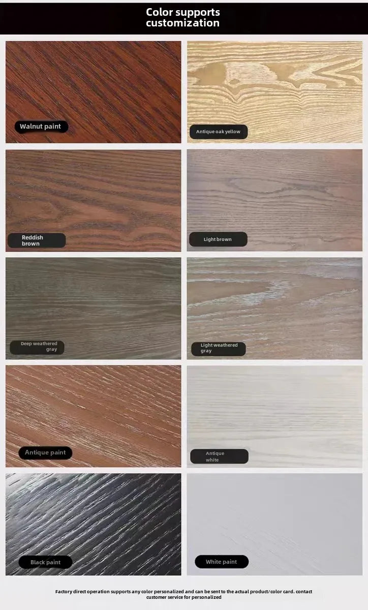 American Retro Solid Wood Round Dining Table