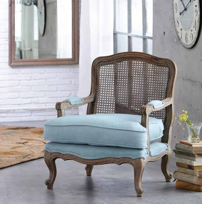 French farmhouse antique wooden armchair