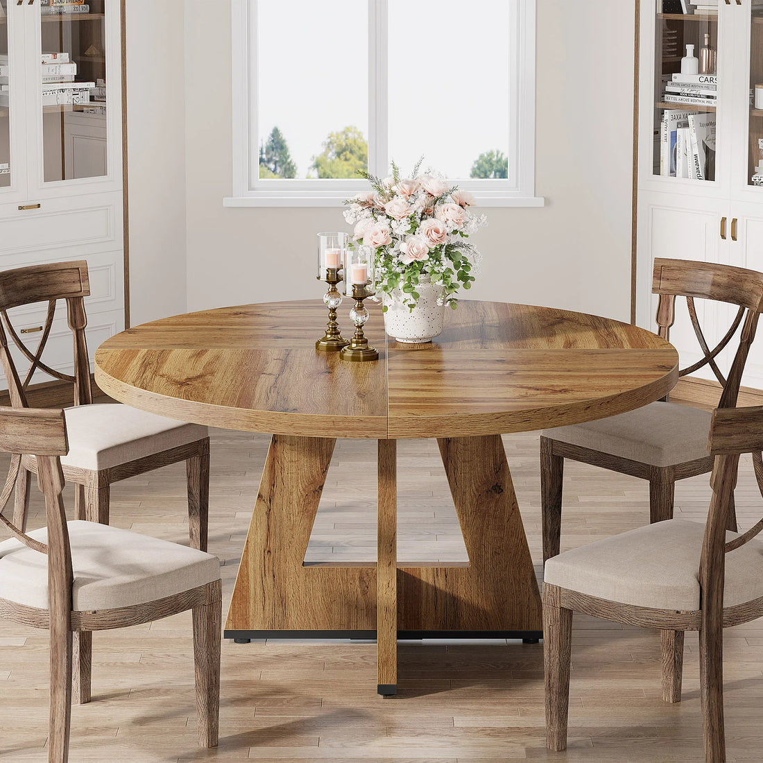 Round Dining Table for a Small  Kitchen Dinning and Dining Room