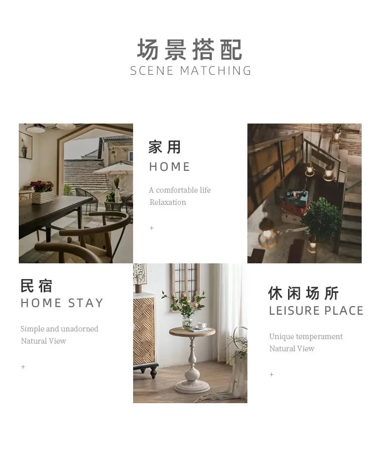 French Vintage Solid Wood Small coffee Table