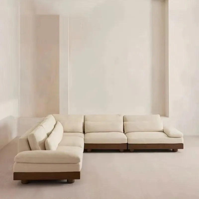 Simple modern small minimalist wood sofa