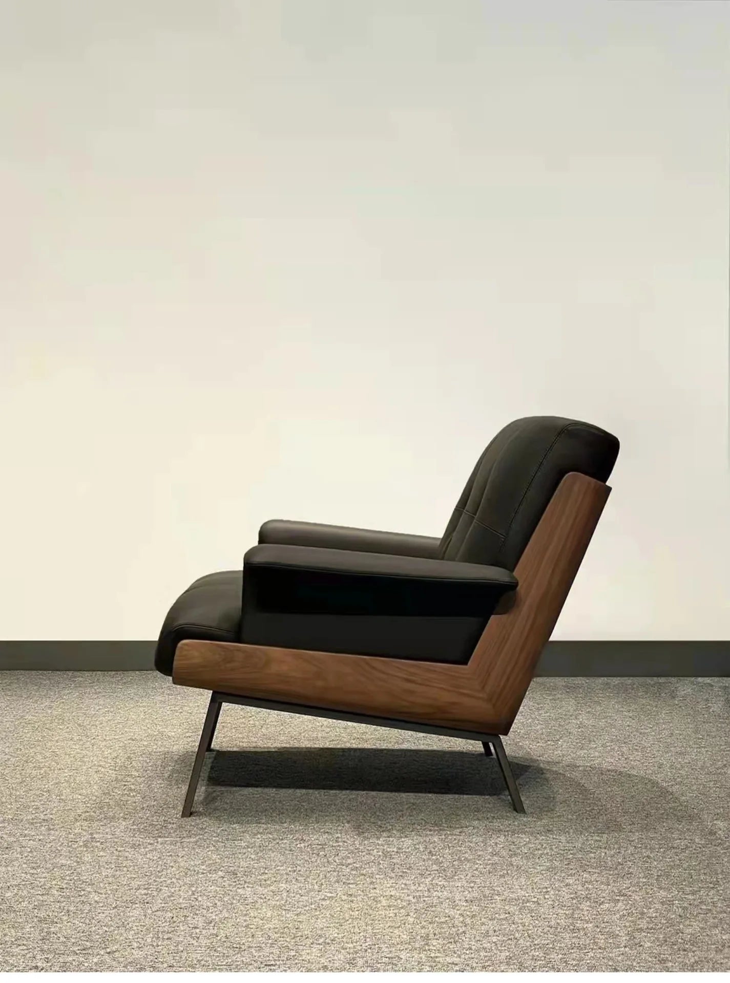 Single leather chair design high-grade backrest