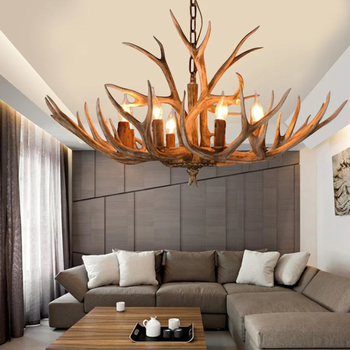 Vintage Antler LED Chandelier