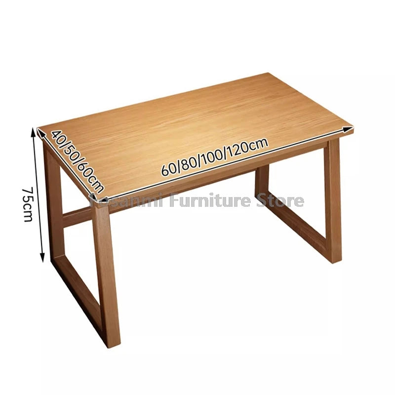 Natural Wood Desks and Chair Set for Home Office