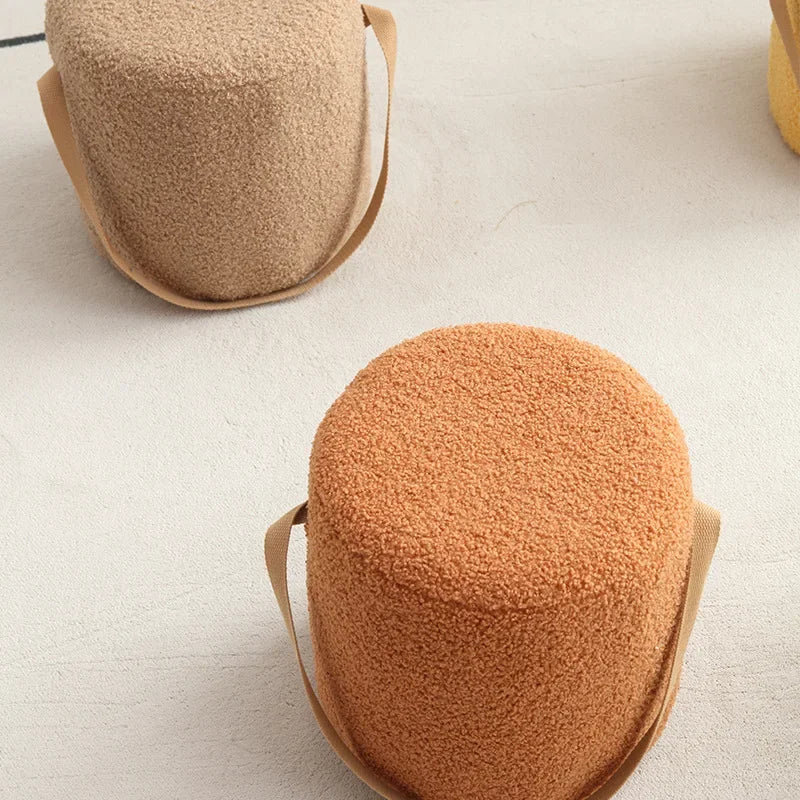 Velvet Small Round Stool