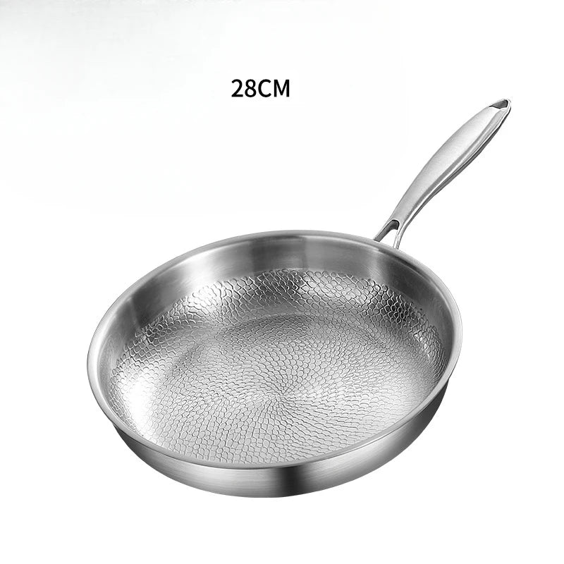 High-end titanium pan, household uncoated steak frying