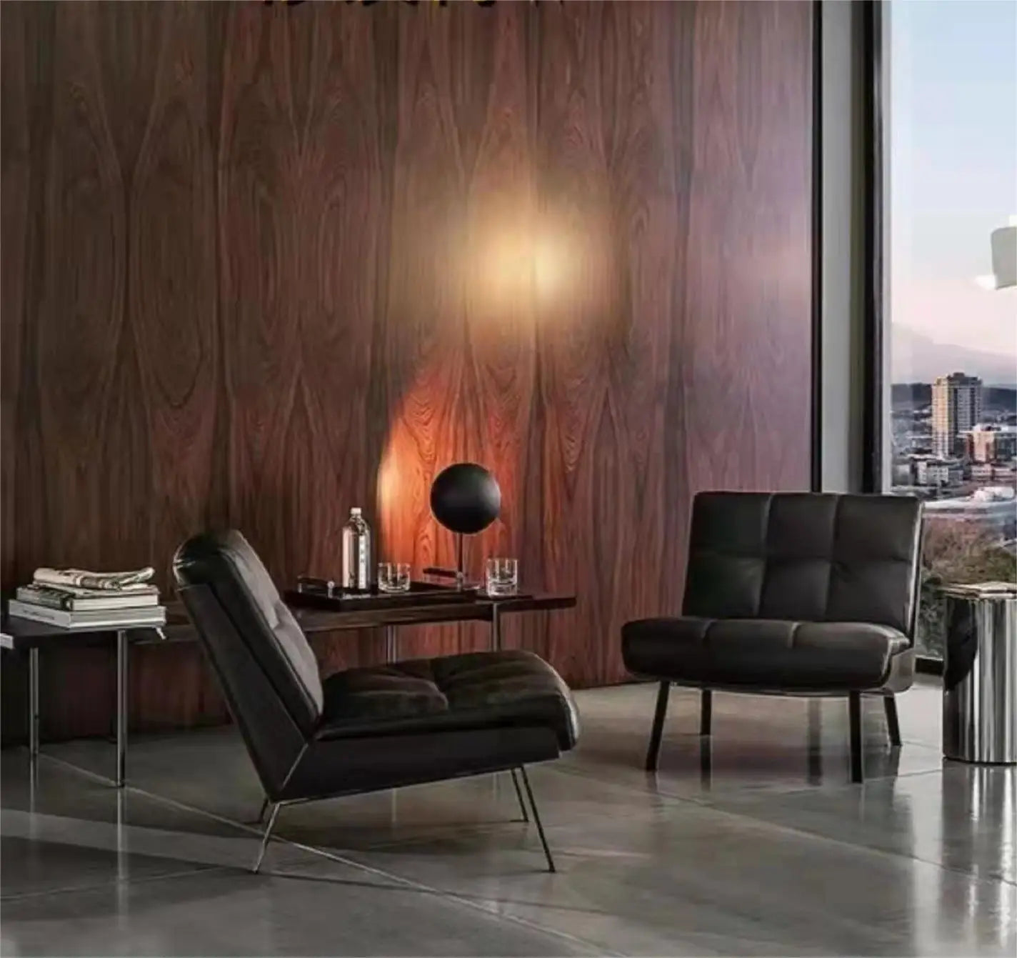 Single leather chair design high-grade backrest