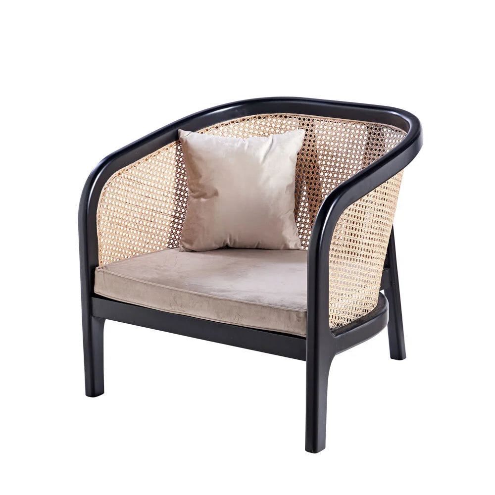 Wooden Style Rattan Woven Chair