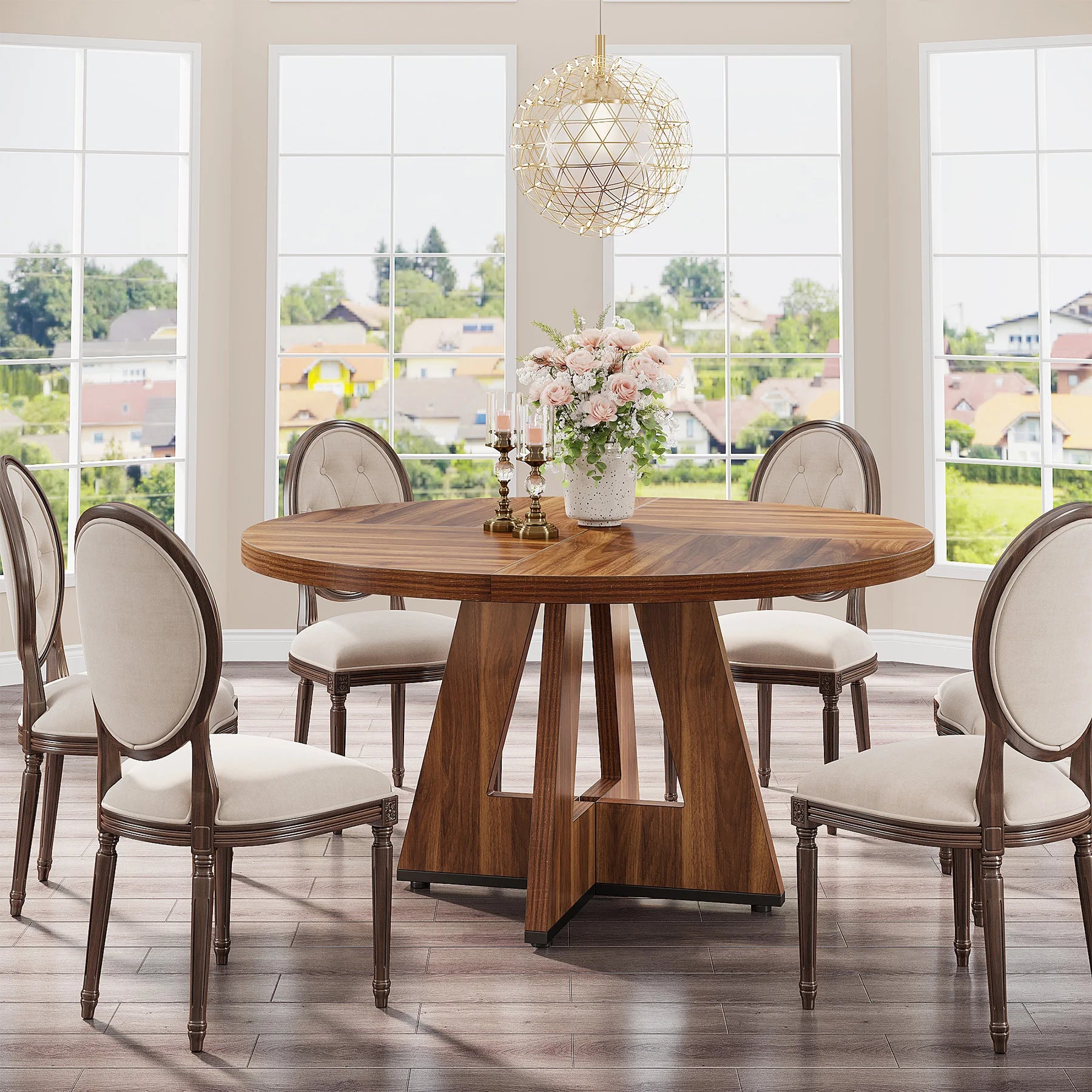 Round Dining Table for a Small  Kitchen Dinning and Dining Room