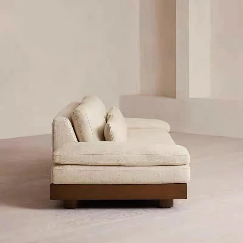 Simple modern small minimalist wood sofa