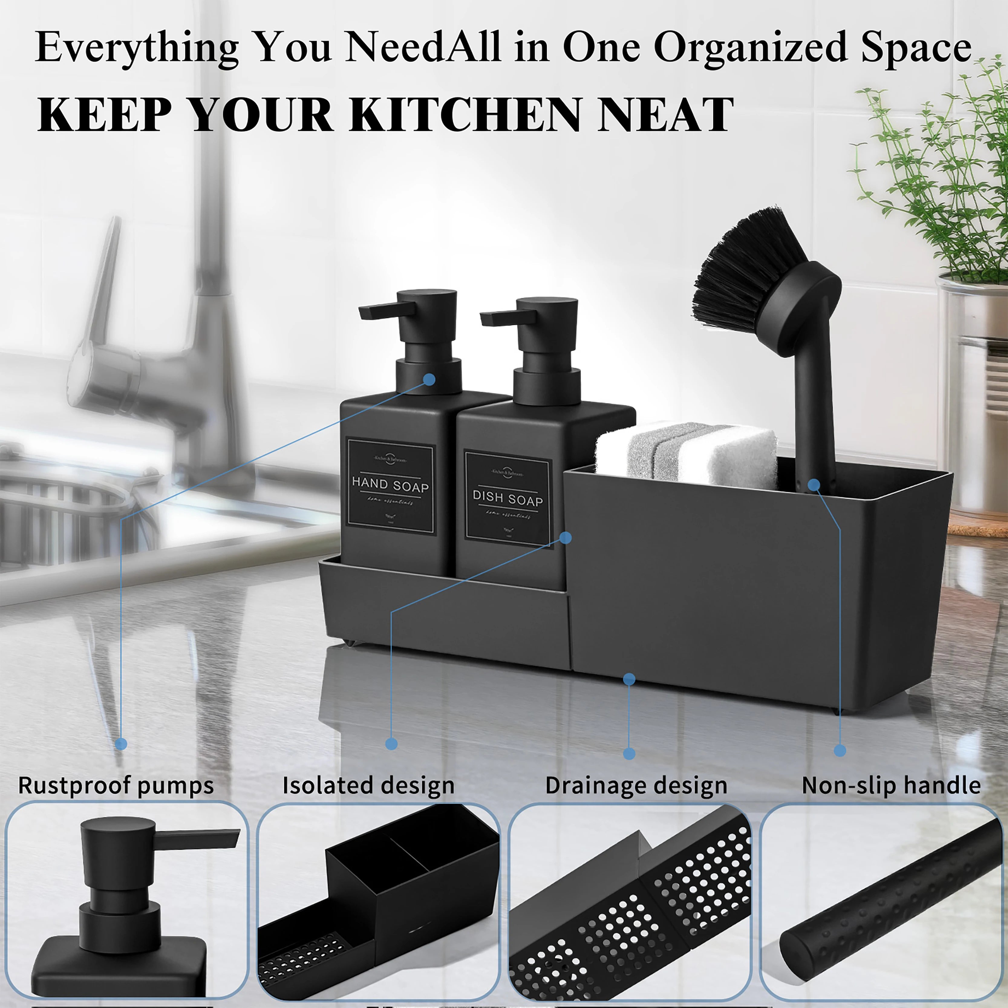 Kitchen Soap Dispenser Set