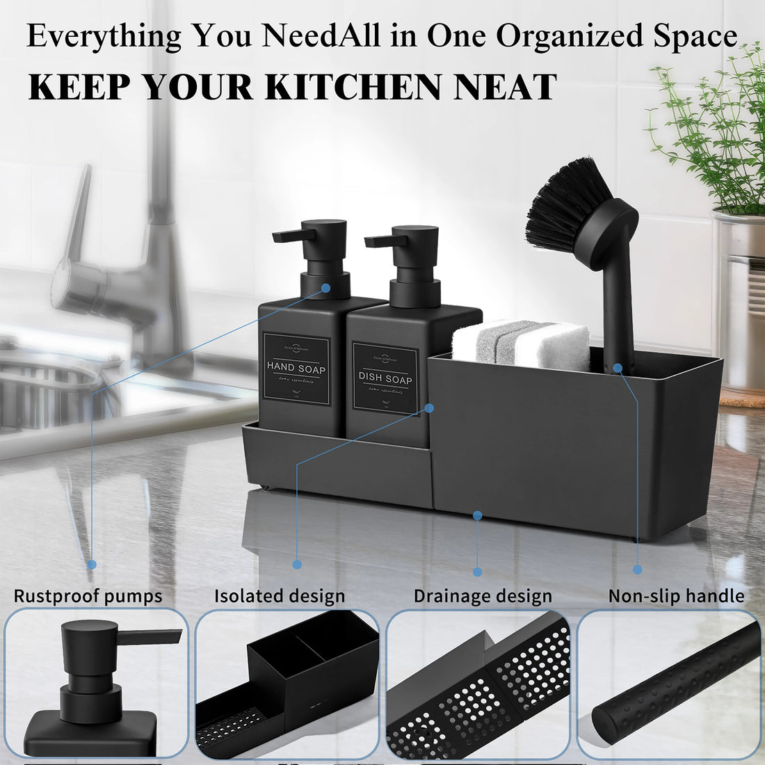 Kitchen Soap Dispenser Set