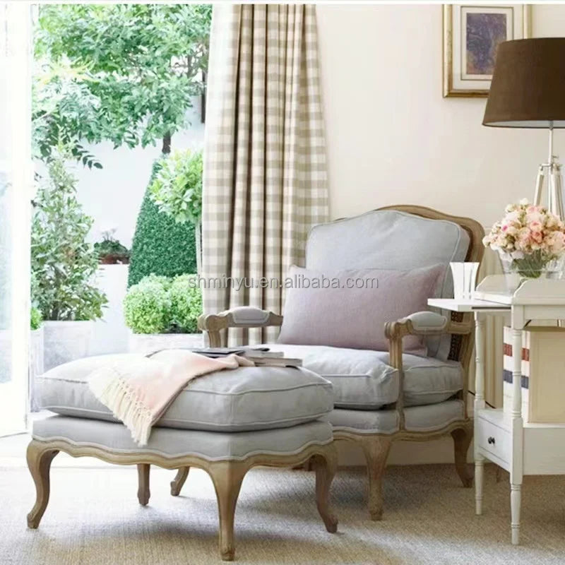 French farmhouse antique wooden armchair