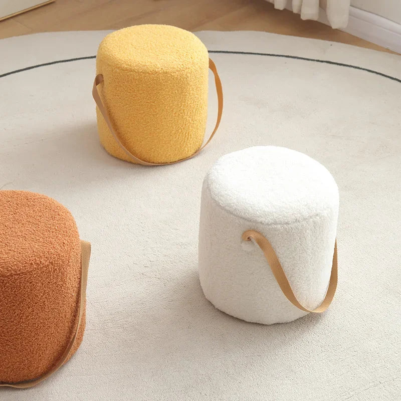 Velvet Small Round Stool