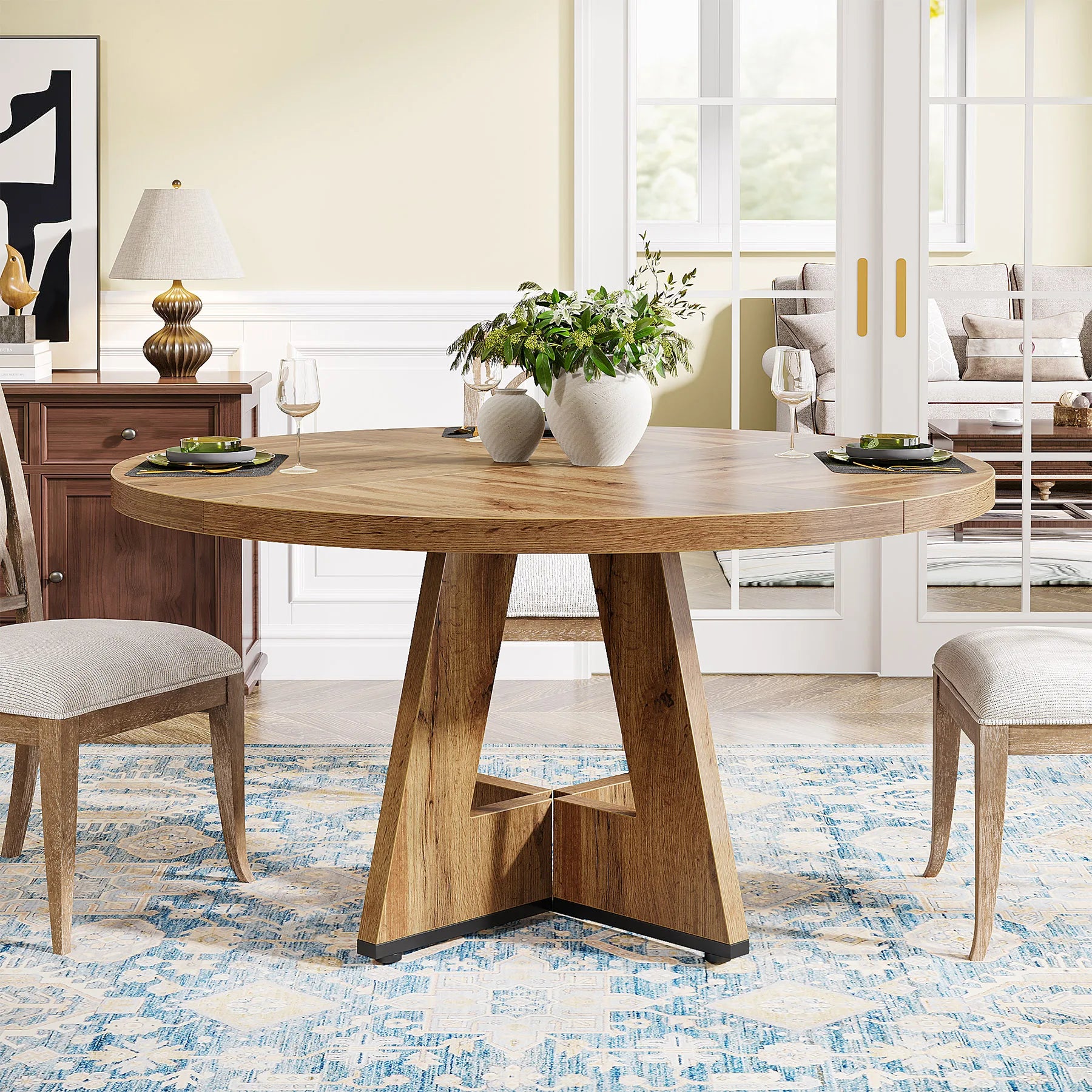 Round Dining Table for a Small  Kitchen Dinning and Dining Room