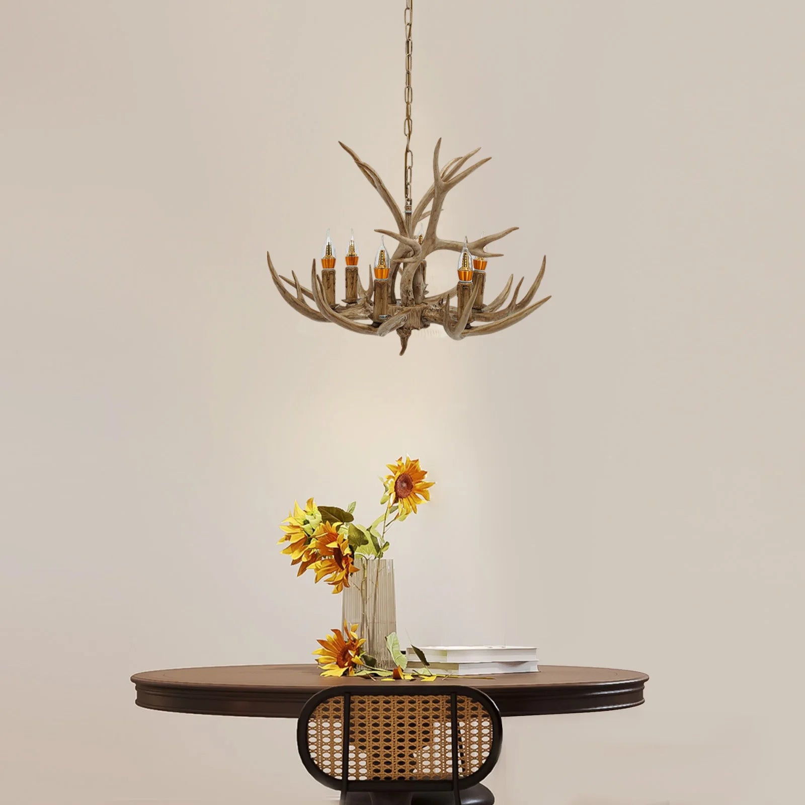 Vintage Antler LED Chandelier