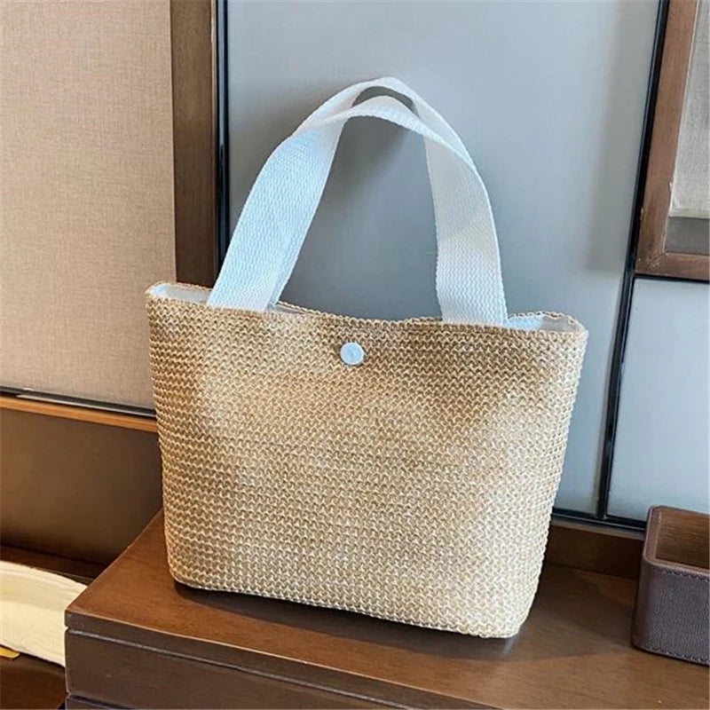 Elegant Ladies Straw Woven Handbag