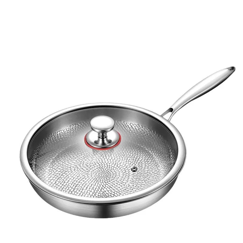High-end titanium pan, household uncoated steak frying