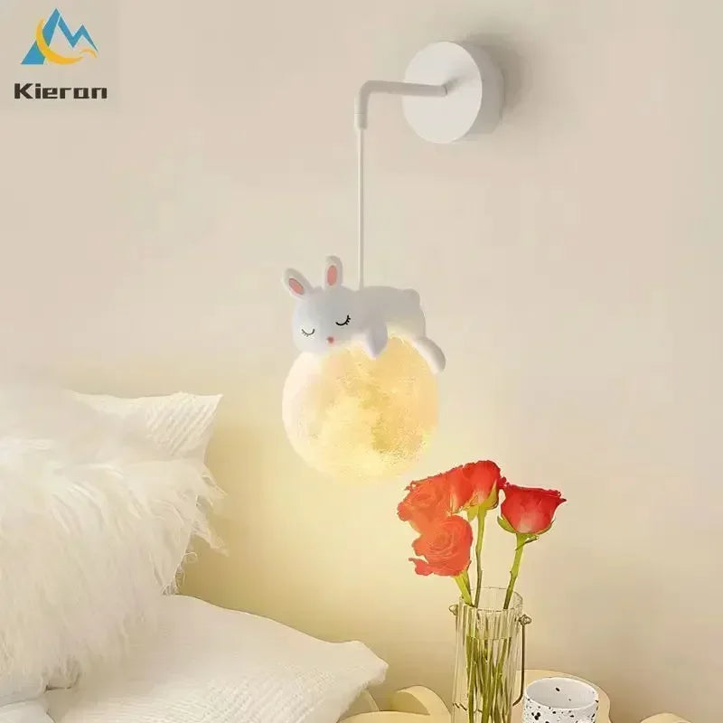 Moon LED Hanging Polar Bear, Rabbit Lamps