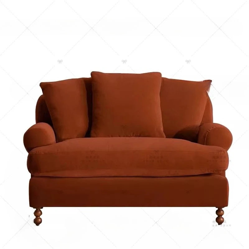 small sofa retro velvet