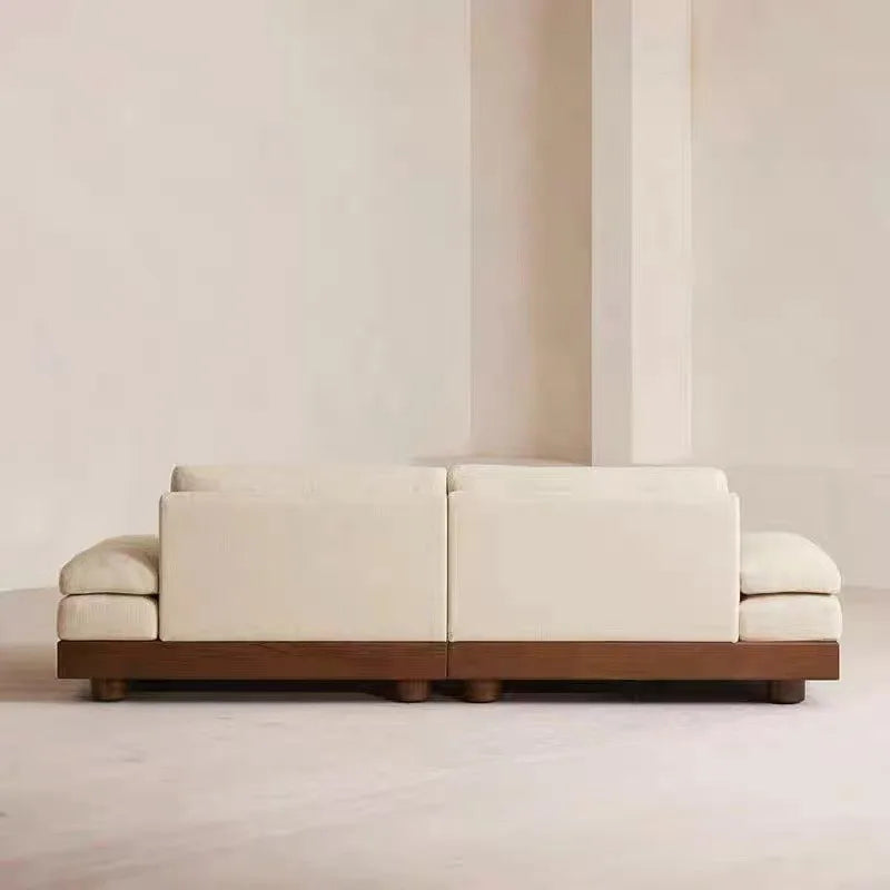 Simple modern small minimalist wood sofa