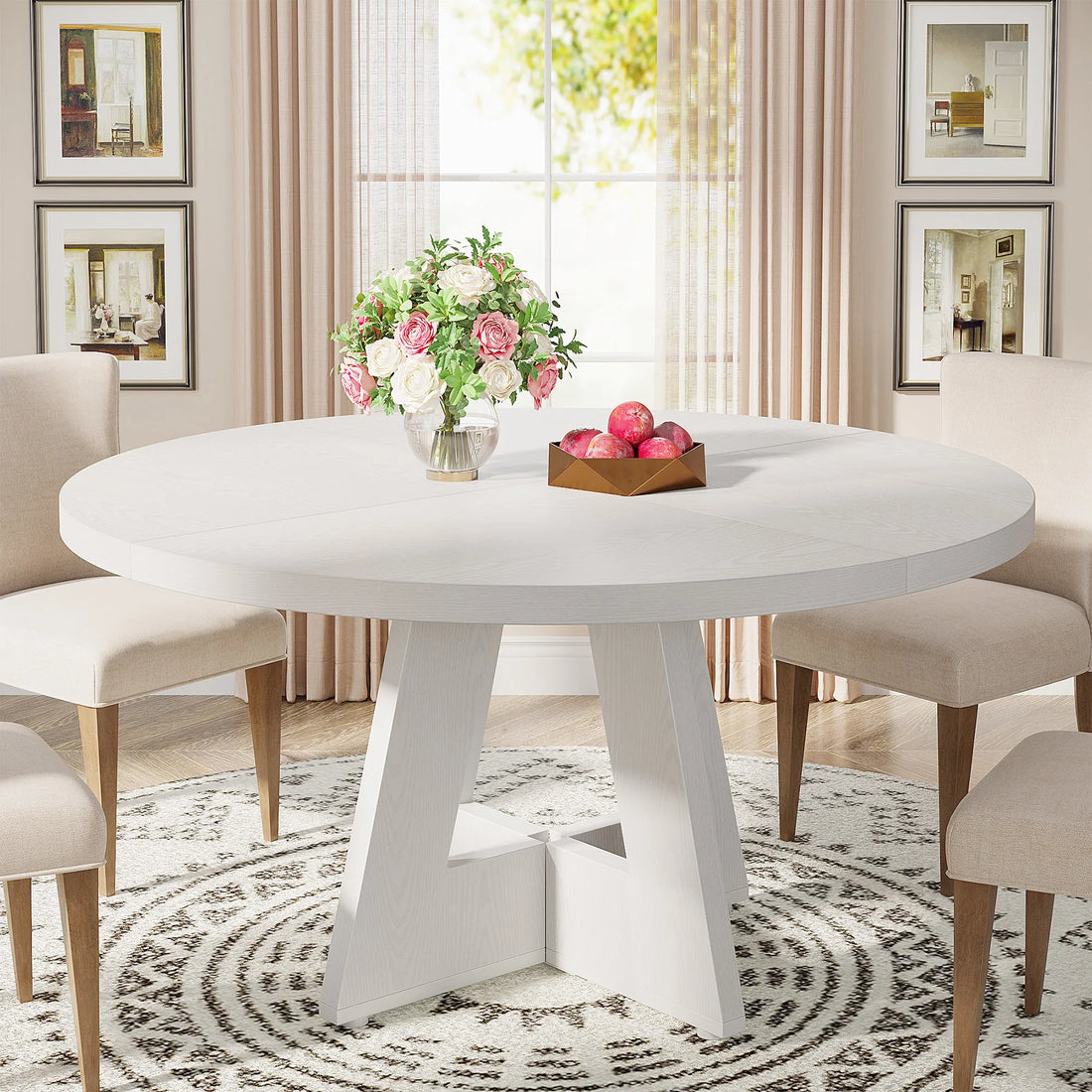 Round Dining Table for a Small  Kitchen Dinning and Dining Room
