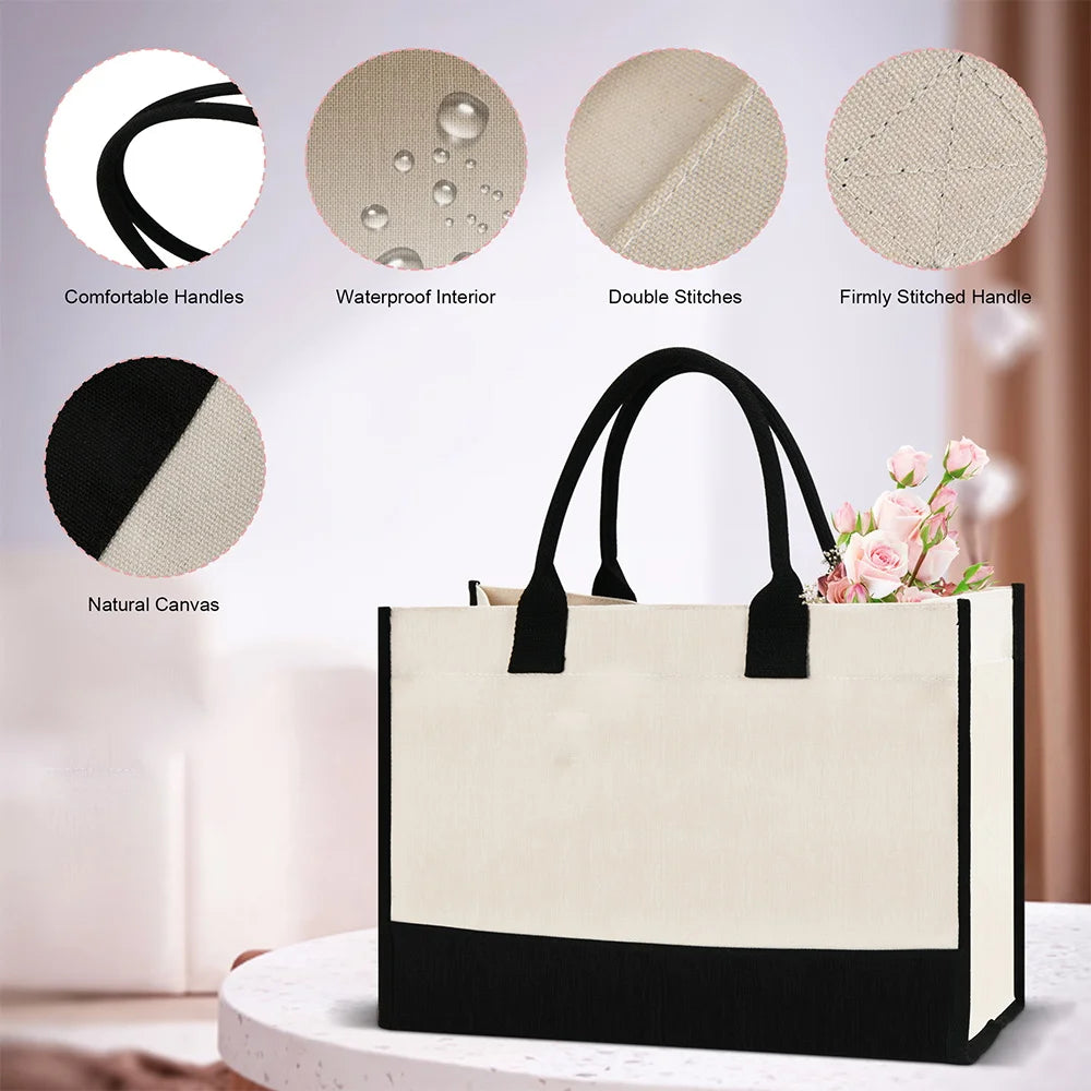 women's tote bag White jute