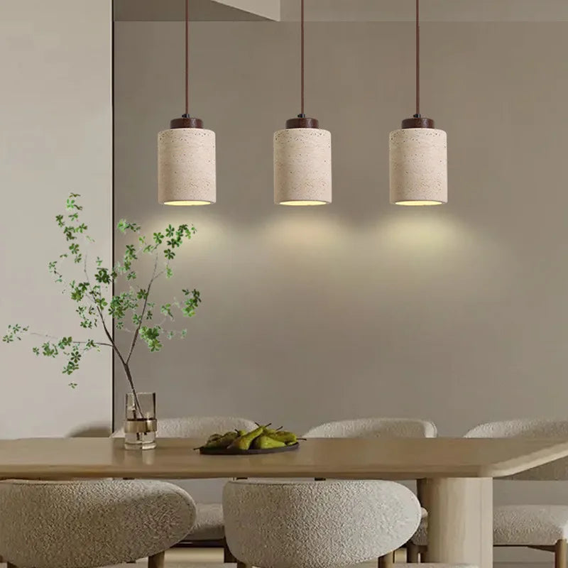Modern designer (wabi-Sabai) hanging stone lights