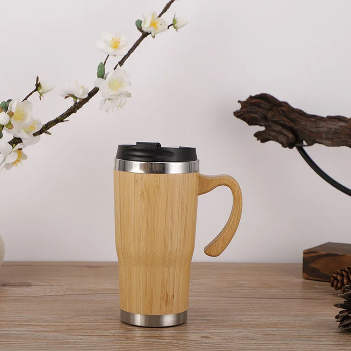 Personalized Bamboo Thermos Insulated Cup And Bottle
