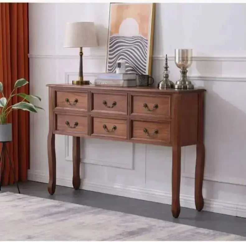 Retro Solid Wood Console Table
