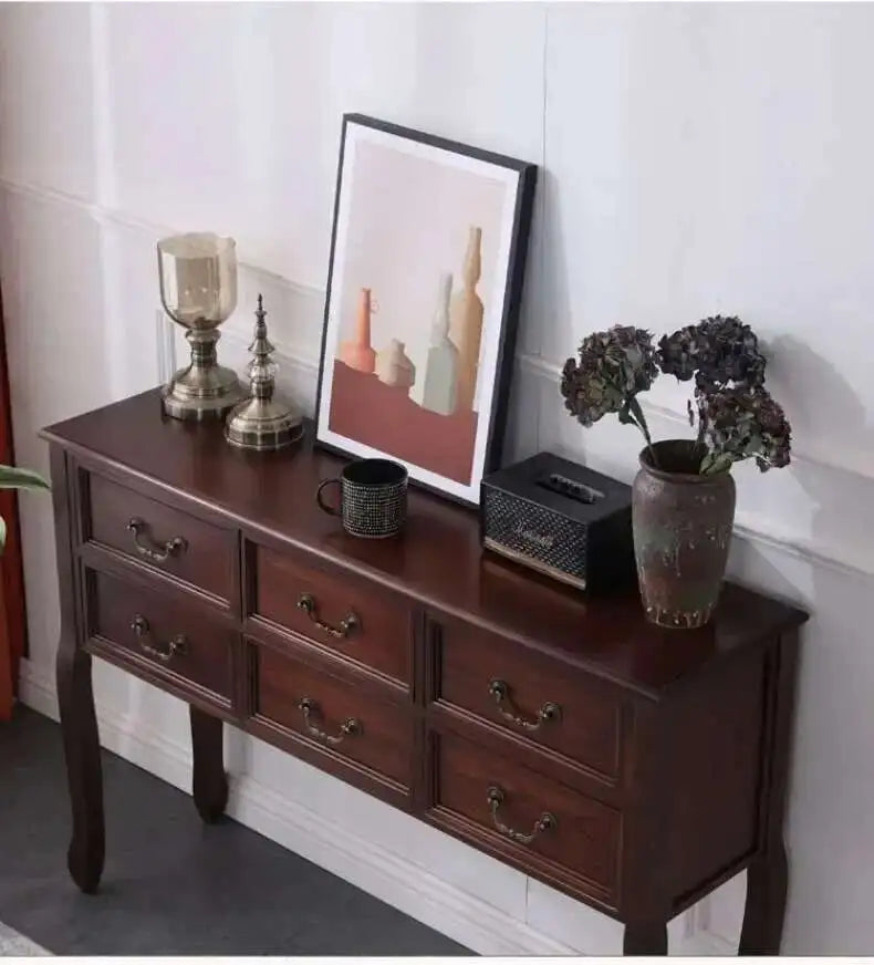 Retro Solid Wood Console Table