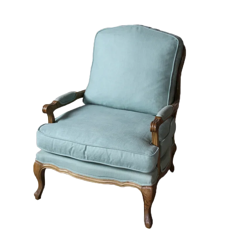 Single Solid Wood Small Sofa Recliner