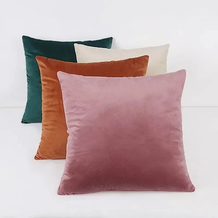 Velvet Burnt Throw Pillow
