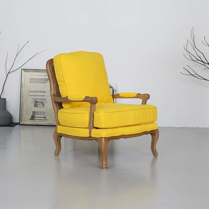 Single Solid Wood Small Sofa Recliner