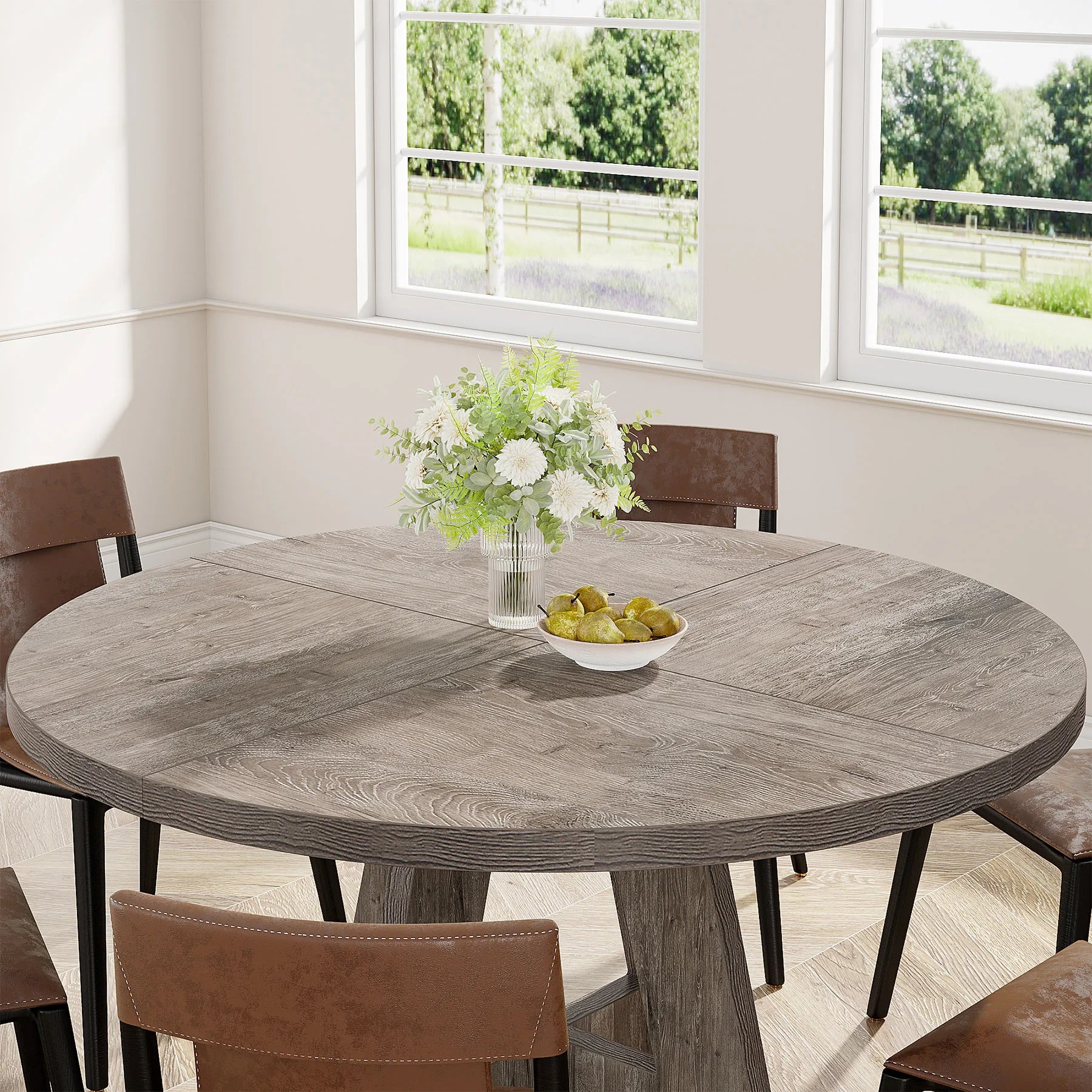 Round Dining Table for a Small  Kitchen Dinning and Dining Room