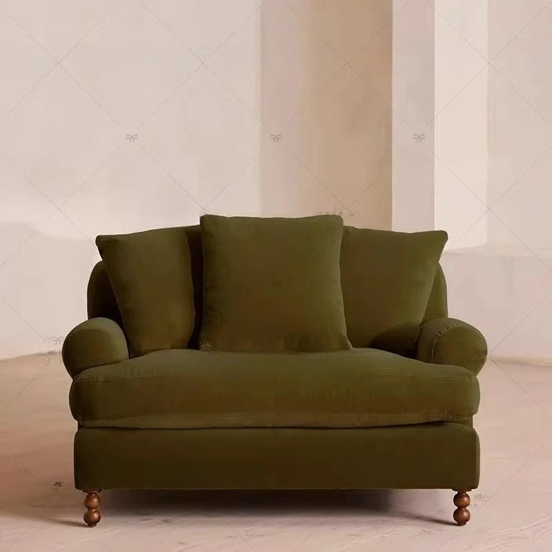 small sofa retro velvet