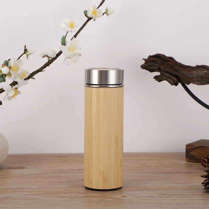 Personalized Bamboo Thermos Insulated Cup And Bottle