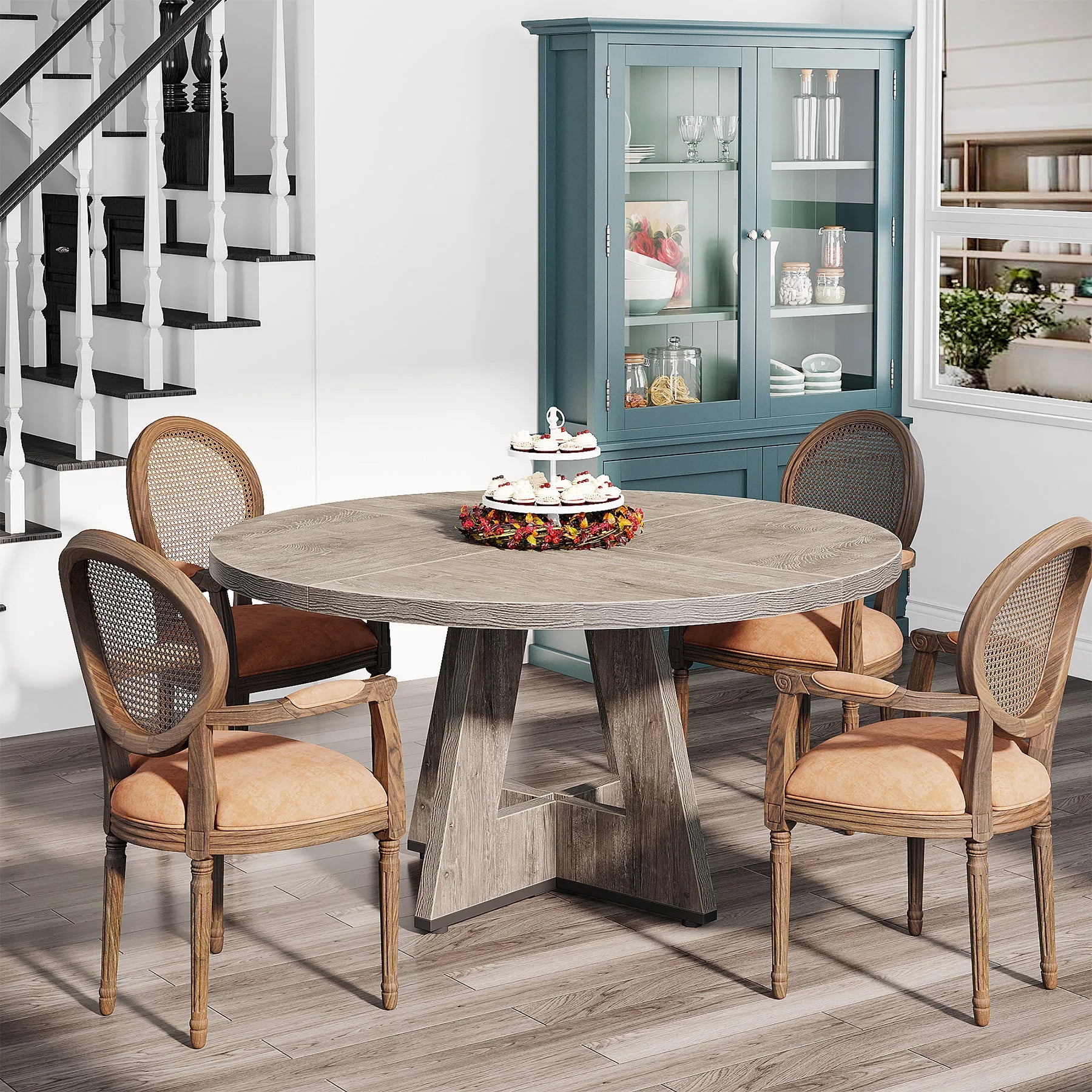 Round Dining Table for a Small  Kitchen Dinning and Dining Room