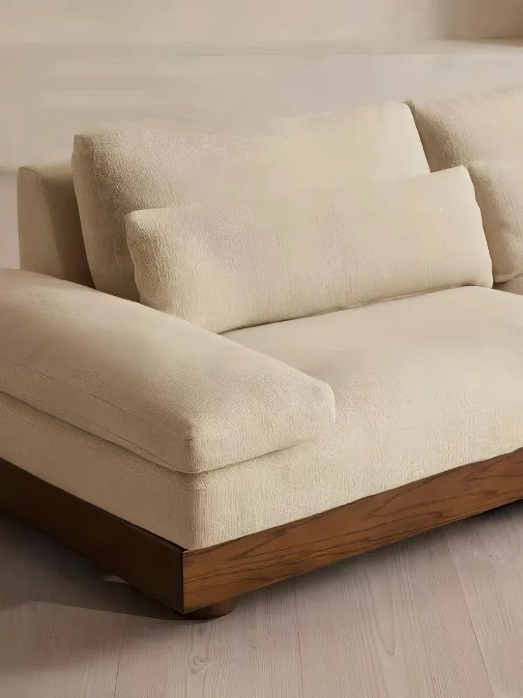 Simple modern small minimalist wood sofa
